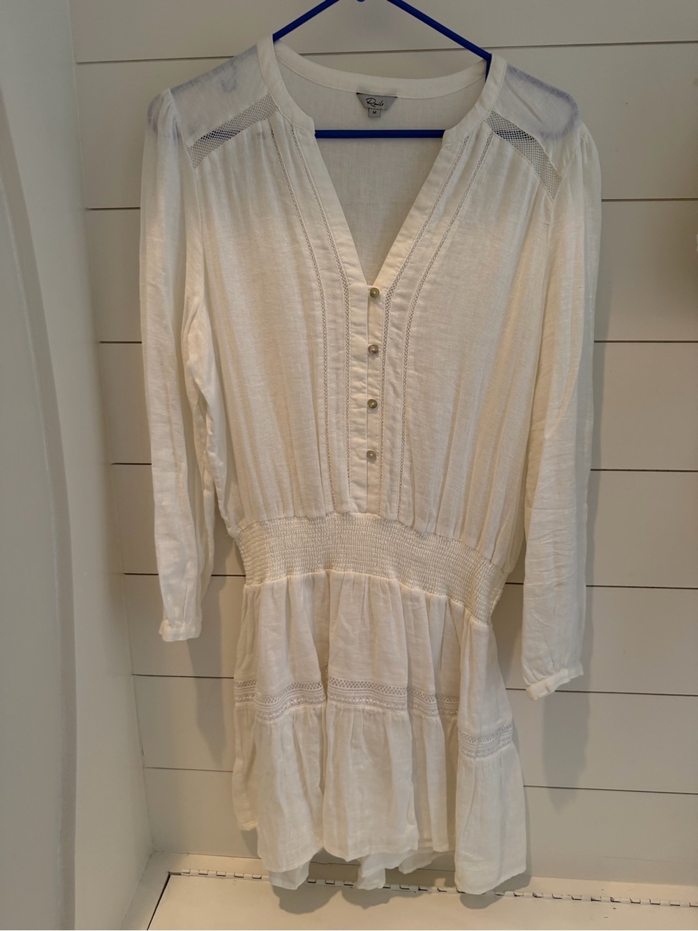 Rails White Linen Cover-Up Dress